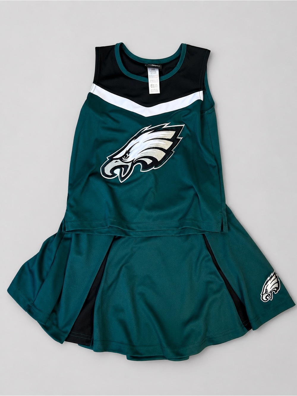 NFL Philadelphia Eagles Cheerleader Uniform Youth 2-Piece Tank Top & Skirt Green